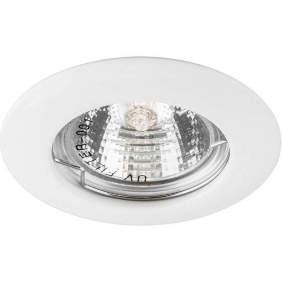 Светильник потолочный встраиваемый (ИВО) FERON DL13, под лампу MR16 G5.3, белый, круг, 80*80*30 мм, монтажн.отв. 52*65мм, мм,  корпус металл, неповоротный картинка