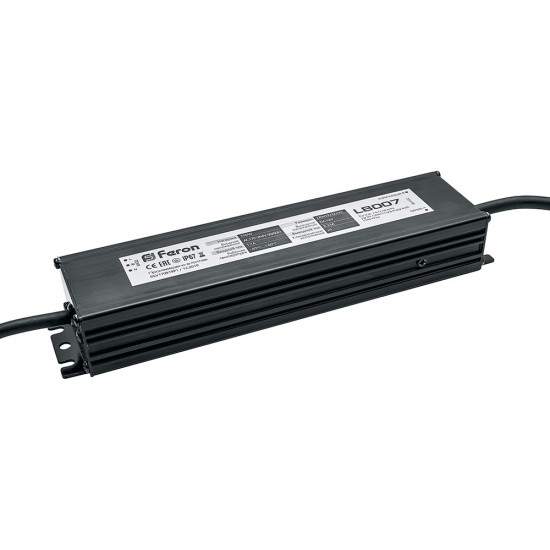Трансформатор электронный для светодиодной ленты 100W 12V IP67 (драйвер), LB007 изображение