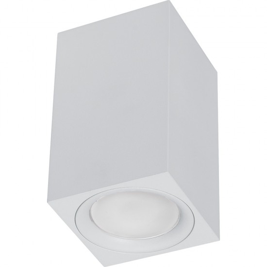 Светильник накладной под лампу, спот неповоротный (ИПО) FERON ML1744, GU10 35W, 220VV, IP20, цвет белый, корпус металл, 60*60*100 jpg