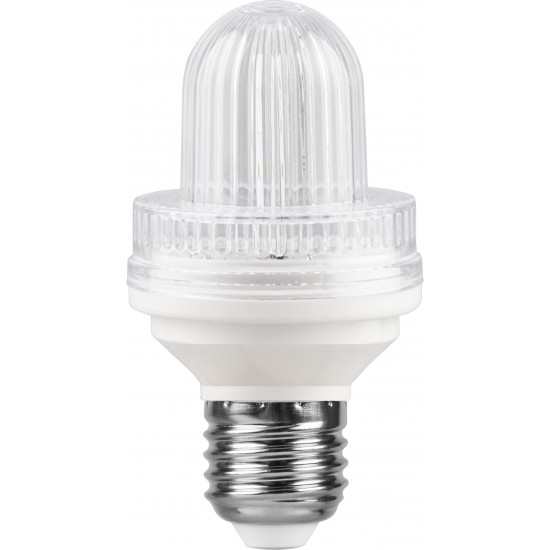 Лампа светодиодная FERON LB-377, строб (призма), 2W 230V E27 6400К (дневной), рассеиватель прозрачный 240Lm, угол рассеивания 220°, 95*52мм фото