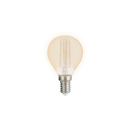 Лампа светодиодная декоративная PLED OMNI G45 8w E14 4000K Gold фото