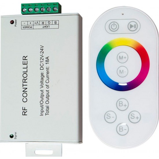 Контроллер для светодиодной ленты с П/У белый, 18А12-24V, LD56, артикул 21558 foto