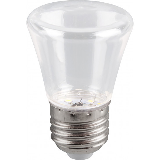 Лампа светодиодная FERON LB-372, C45 (колокольчик), 1W 230V E27 6400К (дневной), рассеиватель прозрачный 80Lm, угол рассеивания 220°, 70*45мм фотография