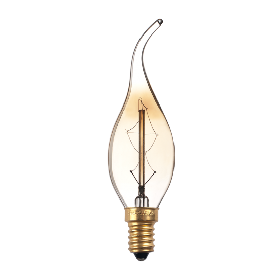 Лампа накаливания декоративная RETRO CA35 GOLD 60w E14 изображение