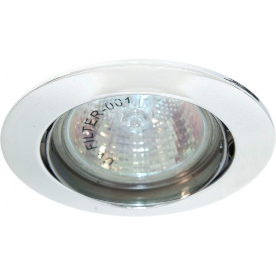 Светильник потолочный встраиваемый (ИВО) FERON DL308, под лампу MR16 G5.3, белый, круг, 83*83*25 мм, монтажн.отв. 74*65мм, мм,  корпус металл, поворотный изображение