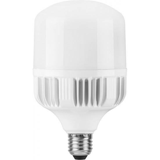 Лампа светодиодная FERON LB-65, T80 (промышленная), 30W 230V E27-E40 4000К (белый), рассеиватель матовый белый, 2700Lm, угол рассеивания 220°, 144*80мм foto