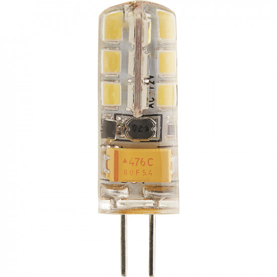 Лампа светодиодная FERON LB-422, JC (капсульная), 3W 12V G4 6400К (дневной), рассеиватель прозрачный 250Lm, угол рассеивания 270°, 38*11мм jpg