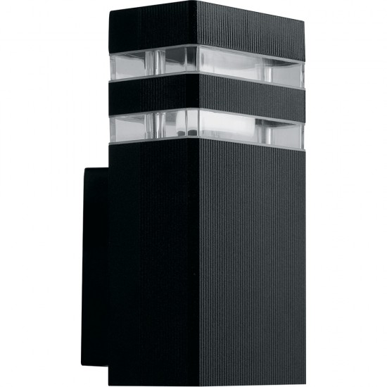 Светильник садово-парковый, серии «Сеул», (НБУ) FERON DH0806 60W, E27, 230V, IP54, цвет черный, на стену вверх, 110*65*195мм фотография