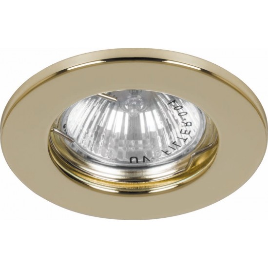 Светильник потолочный встраиваемый (ИВО) FERON DL10, под лампу MR16 G5.3, золото, круг, 80*80*25 мм, монтажн.отв. 60*65мм, мм,  корпус металл, неповоротный jpg