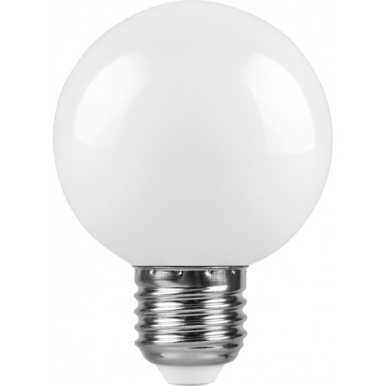 Лампа светодиодная FERON LB-371, G60 (шар), 3W 230V E27 2700К (белый теплый), рассеиватель матовый белый, 240Lm, угол рассеивания 220°, 84*60мм фото