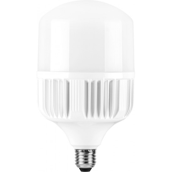 Лампа светодиодная FERON LB-65, T120 (промышленная), 60W 230V E27-E40 4000К (белый), рассеиватель матовый белый, 5600Lm, угол рассеивания 220°, 210*118мм foto