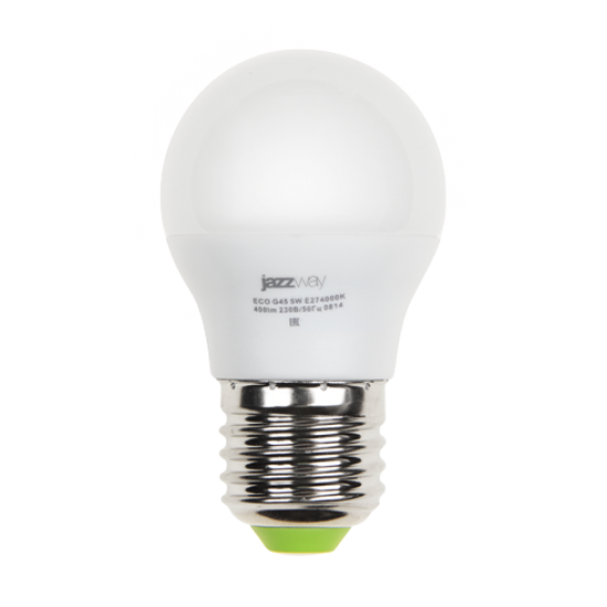 Лампа светодиодная PLED- ECO-G45 5w E27 4000K изображение