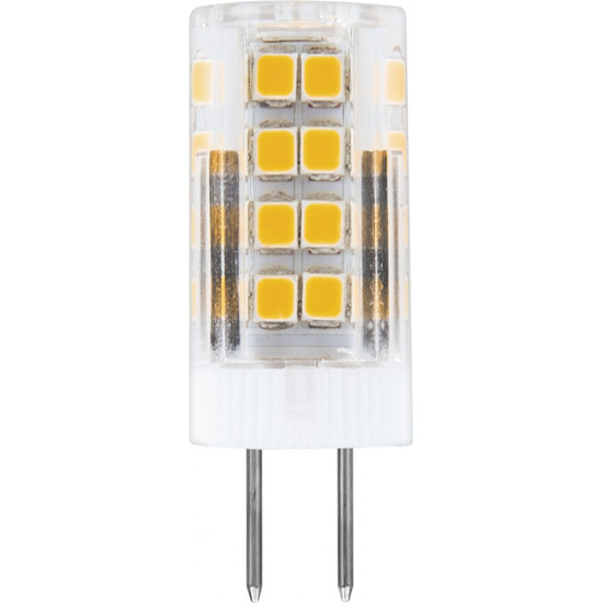 Лампа светодиодная FERON LB-432, JCD (капсульная), 5W 230V G4 4000К (белый), рассеиватель прозрачный 480Lm, угол рассеивания 270°, 45*16мм фотография