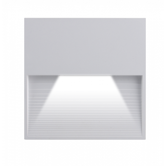 Светильник светодиодный накладной для подсветки стен и ступеней PST/W S 120120 3w 4000K White IP65 фото