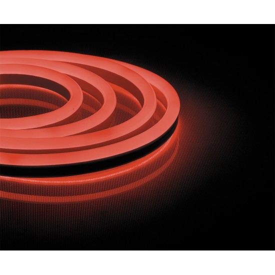 Лента светодиодная неоновая 220V FERON LS720, 120*SMD2835, 9,6W/m, IP67, (красный), в комплекте 1 сетевой шнур, 1 заглушка, 1 коннектор, кратность резки 1000мм, раб.t -40°C...+40°C, бобина 50 метров*16мм*8 мм image