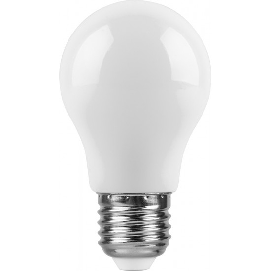 Лампа светодиодная FERON LB-375, A50 (шар), 3W 230V E27 6400К (дневной), рассеиватель матовый белый, 240Lm, угол рассеивания 220°, 91*50мм фото