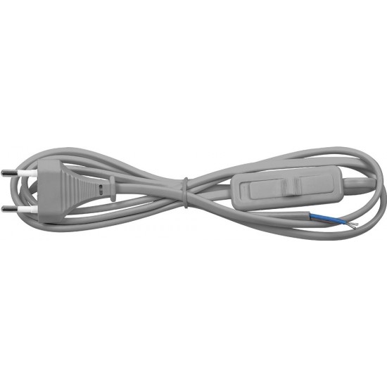 Сетевой шнур с выключателем, 230V 1,9м серый, KF-HK-1 jpg