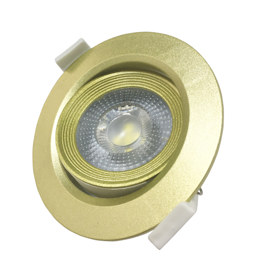 Cветильник светодиодный встраиваемый PSP-R 9044 7w 3000K 38° GOLD IP40 jpg