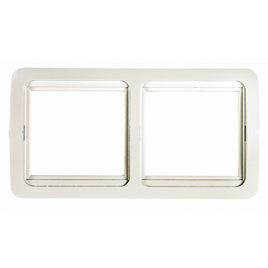 Рамка двойная горизонтальная CLASSICO белая 2302H IN HOME фотография