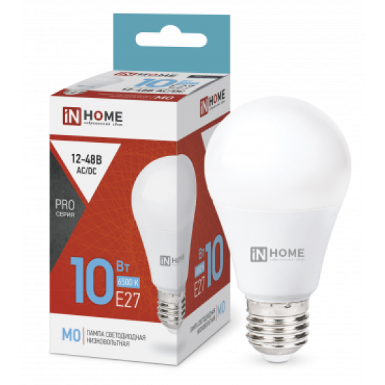 Лампа сд низковольтная LED-MO-PRO 10Вт 12-48В Е27 6500К 900Лм IN HOME фото